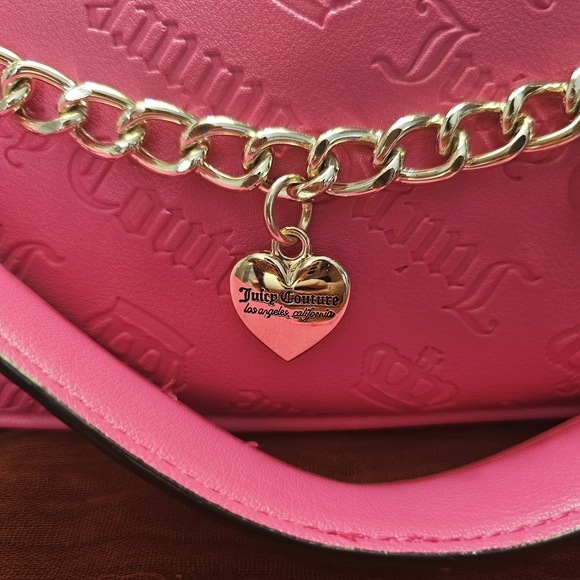 Juicy Couture Hot Pink Embossed Shoulder Bag - Picture 3 of 7